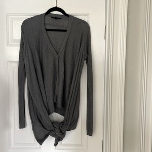 BCBG button down sweater. Can be tied or worn hanging as seen in photos!